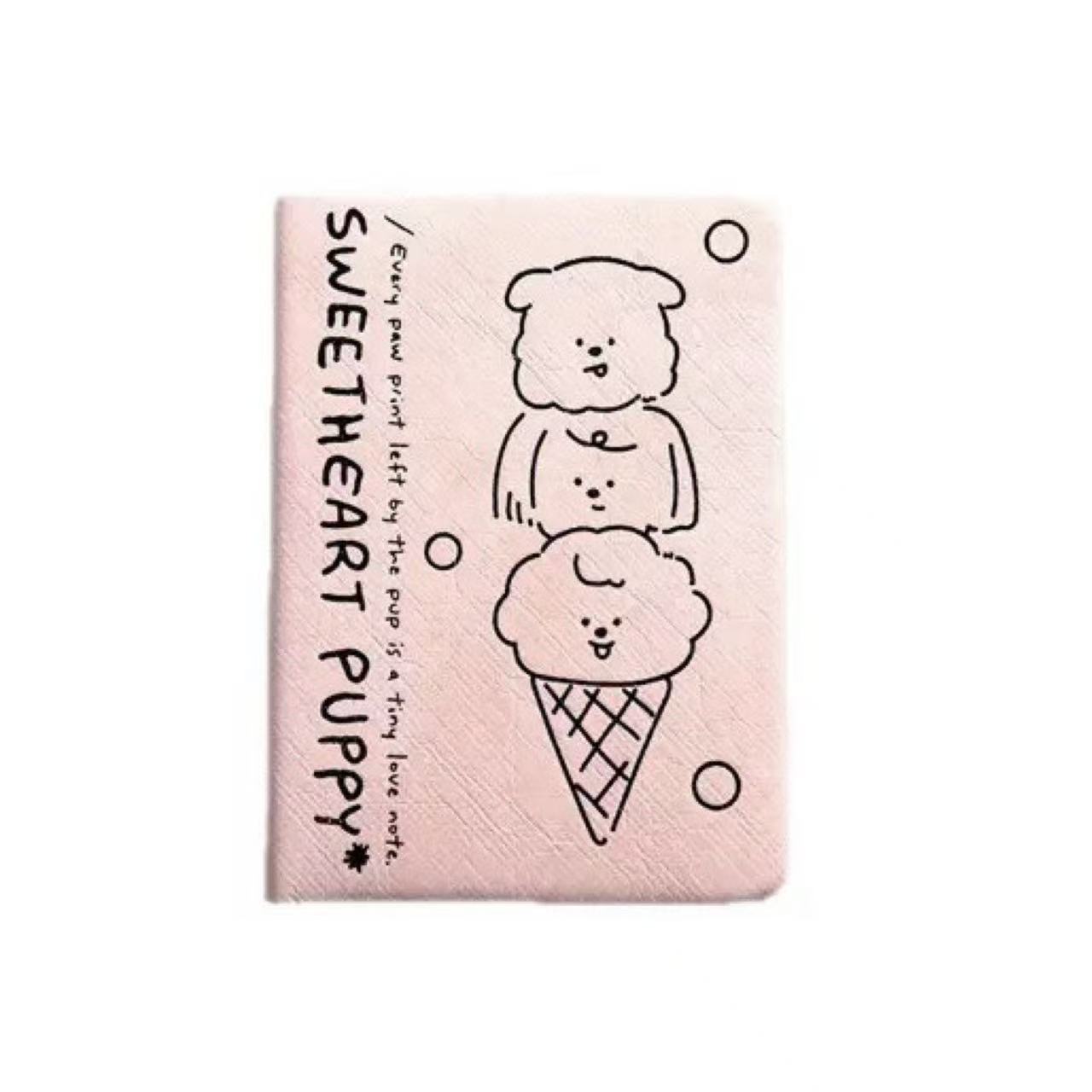 Sweet Heart Puppy A6 Dotted Journal with Washable Kraft Paper Cover 80 Sheets