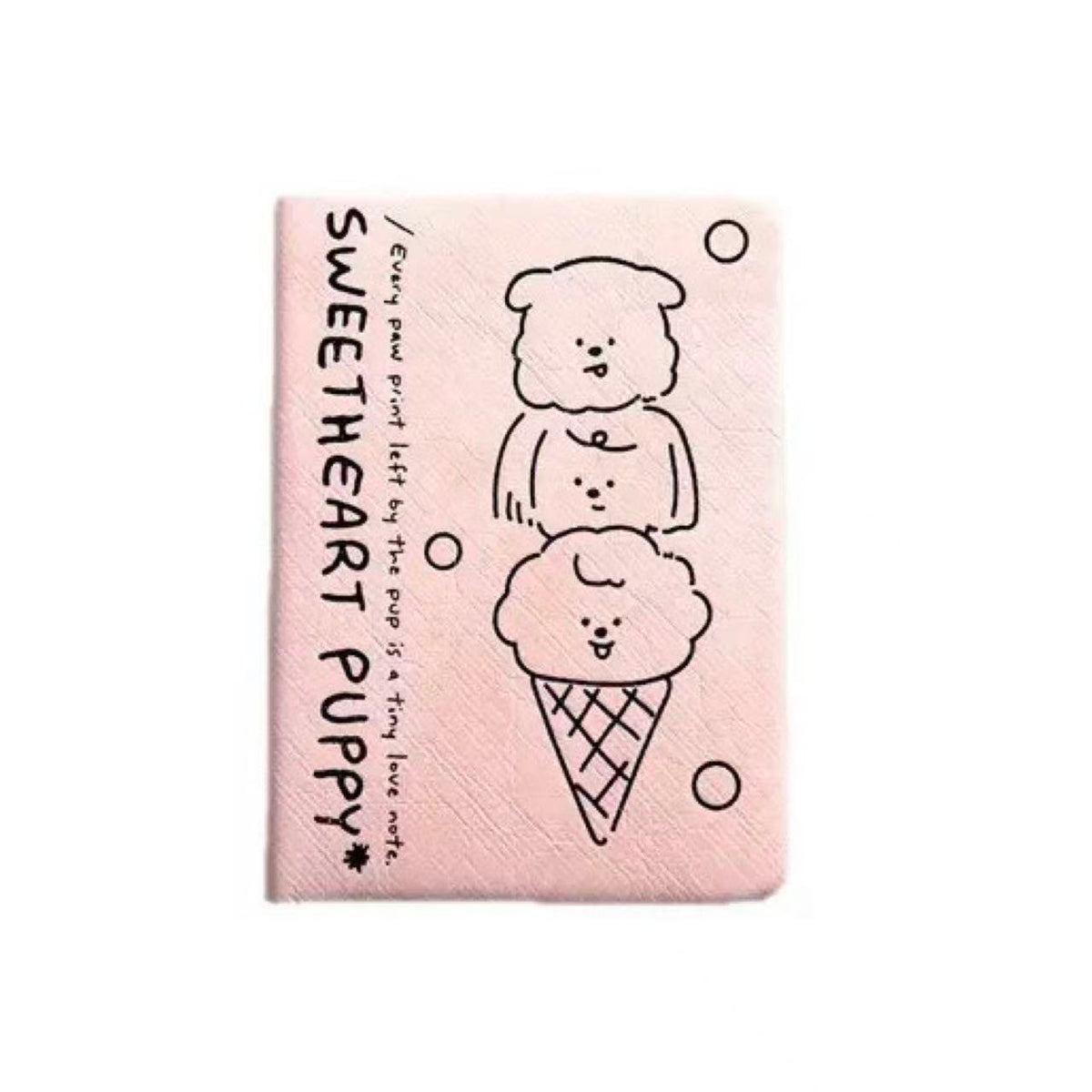 Sweet Heart Puppy A6 Dotted Journal with Washable Kraft Paper Cover 80 Sheets