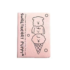 Sweet Heart Puppy A6 Dotted Journal with Washable Kraft Paper Cover 80 Sheets