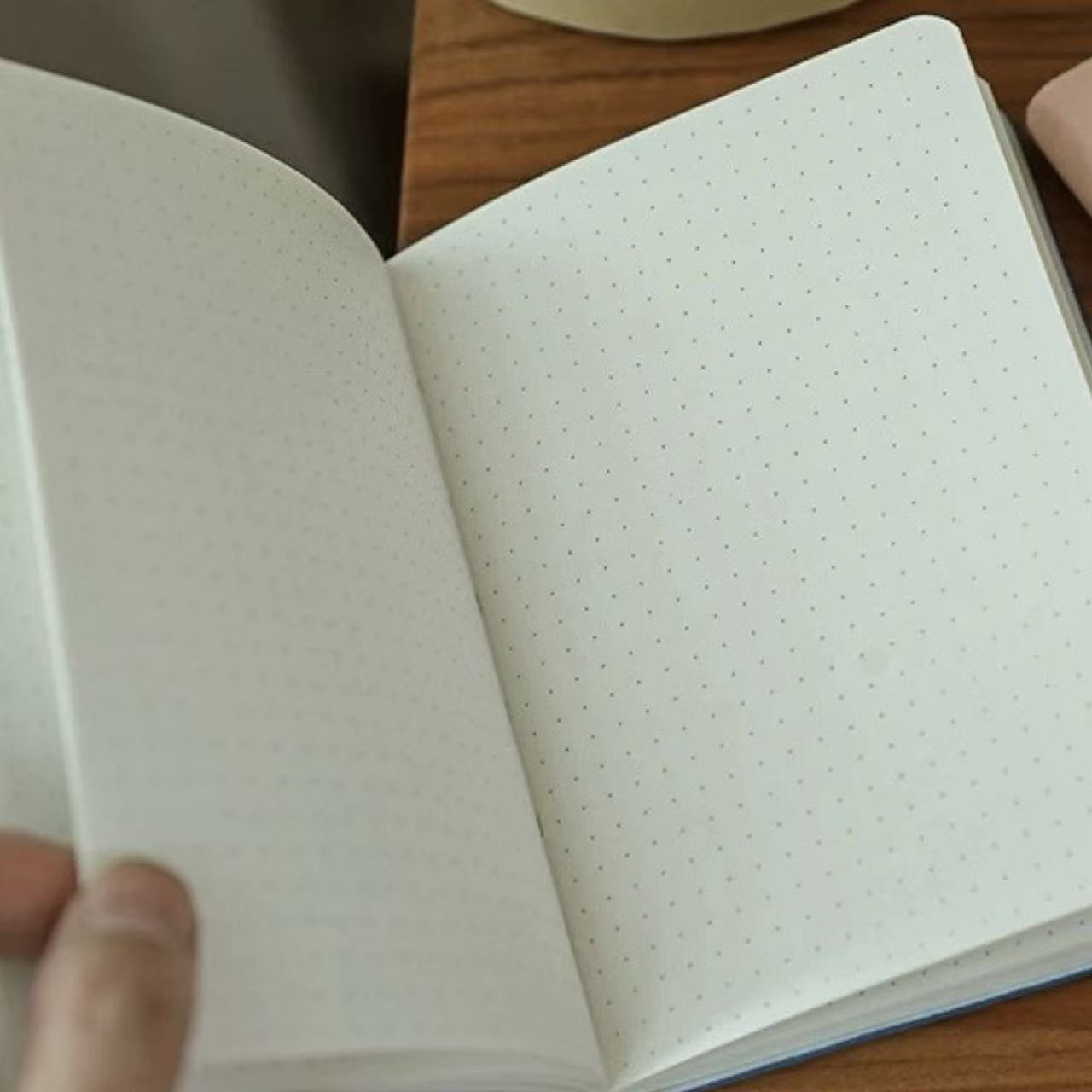 Cute Puppy A6 Dotted Journal with Washable Kraft Paper Cover 80 Sheets