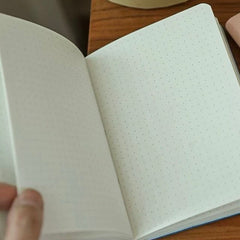 Cute Puppy A6 Dotted Journal with Washable Kraft Paper Cover 80 Sheets