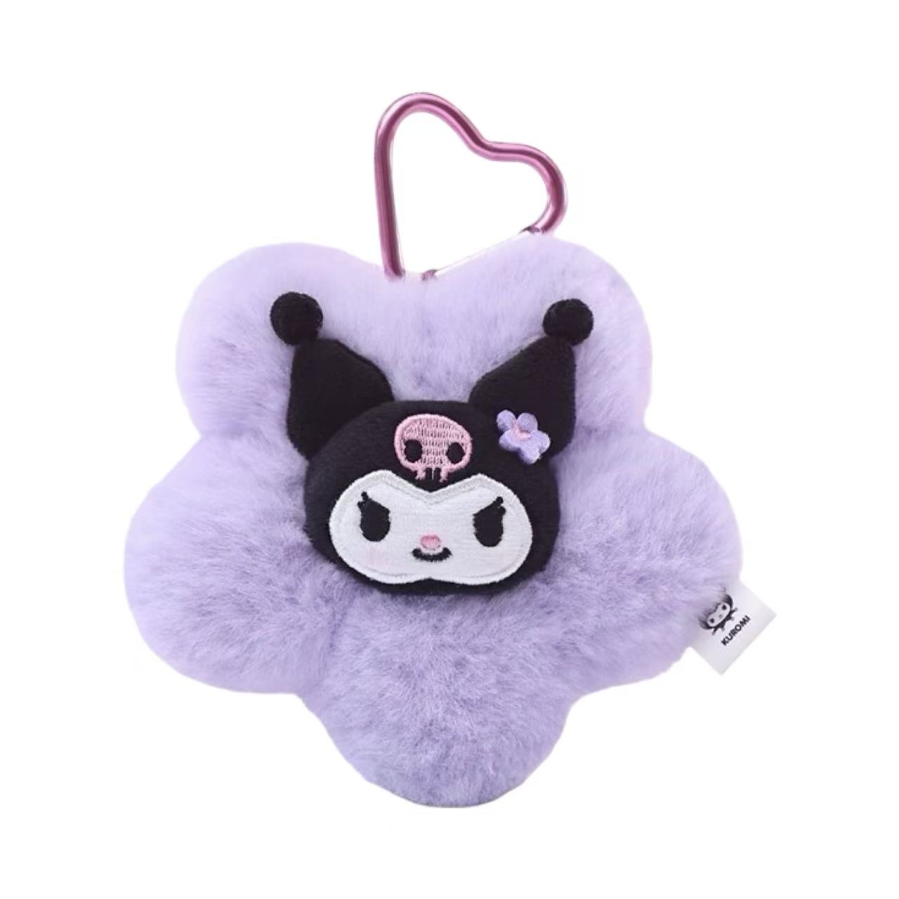 Sanrio Character Plush Flower Keychain