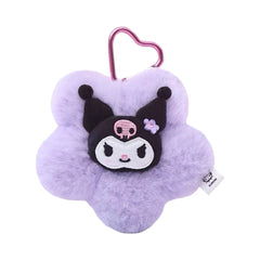 Sanrio Character Plush Flower Keychain