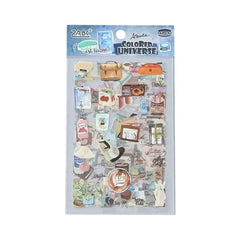 Colored Universe PET Waterproof Journal Stickers 6 Sheets