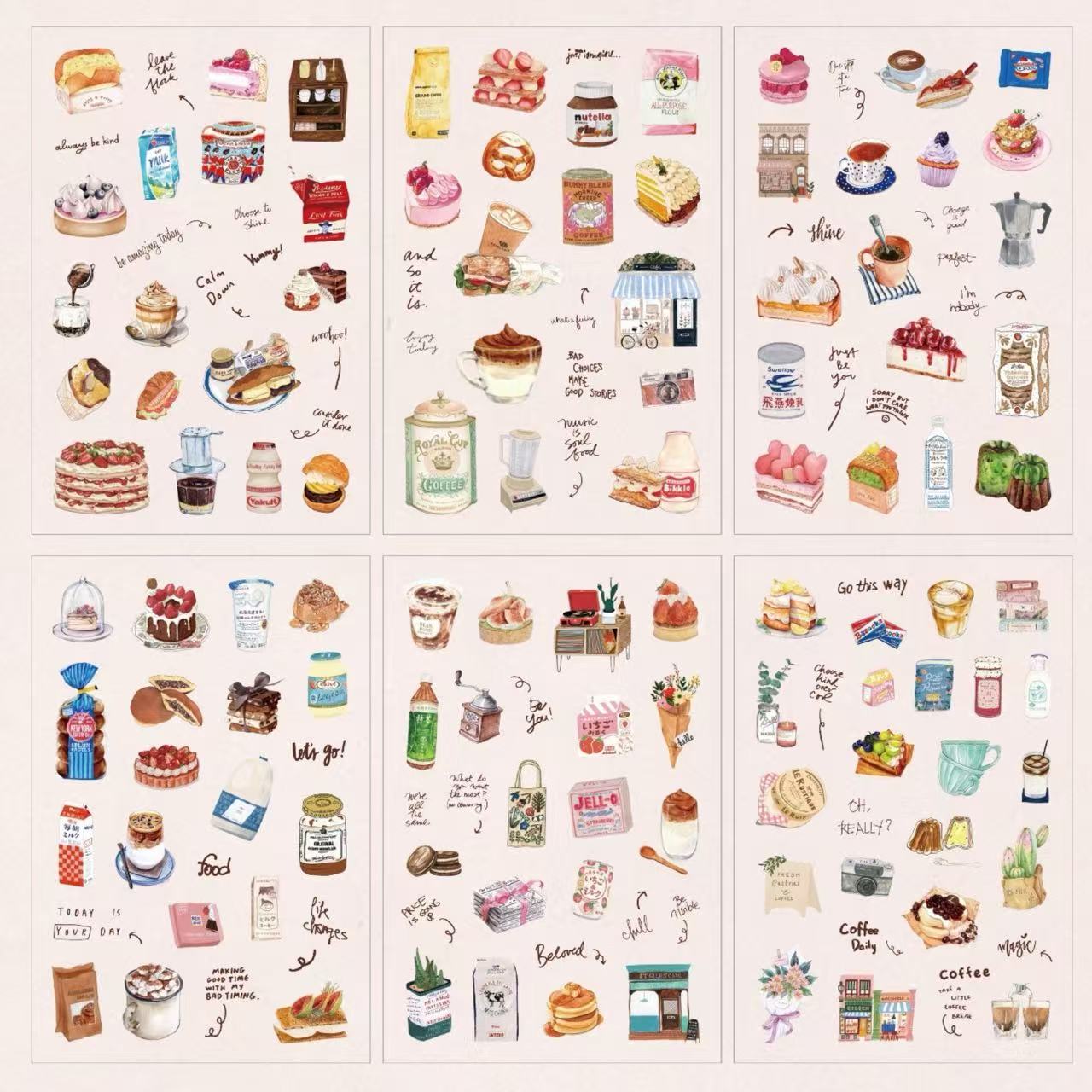 Sweet Dreamland PET Waterproof Journal Stickers 6 Sheets