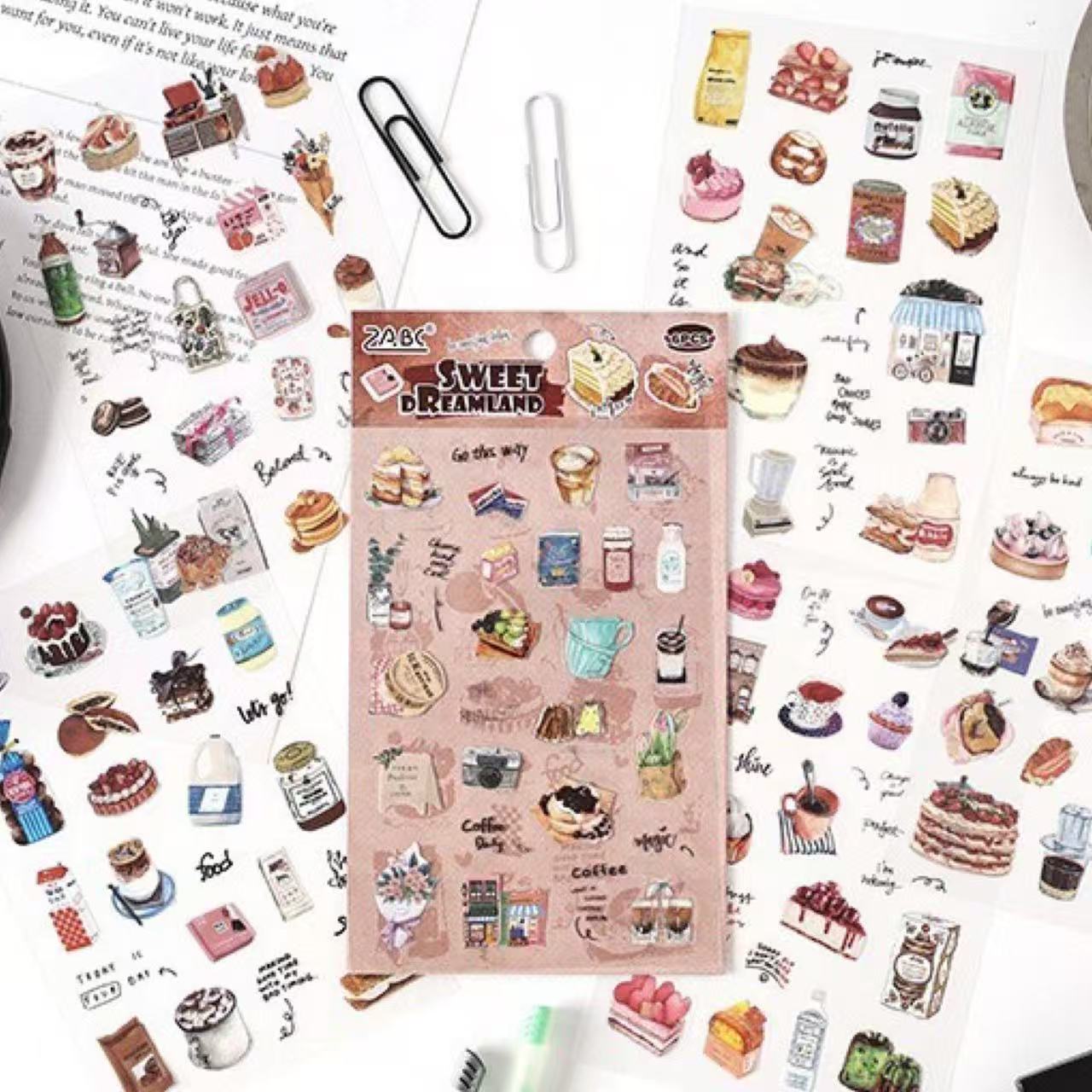 Sweet Dreamland PET Waterproof Journal Stickers 6 Sheets