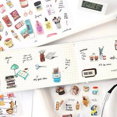 Colored Universe PET Waterproof Journal Stickers 6 Sheets