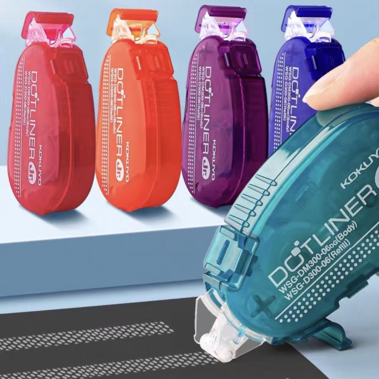 Campus Water Drop Refillable Dotliner Adhesive Tape Glue 6mm x 8m - Red