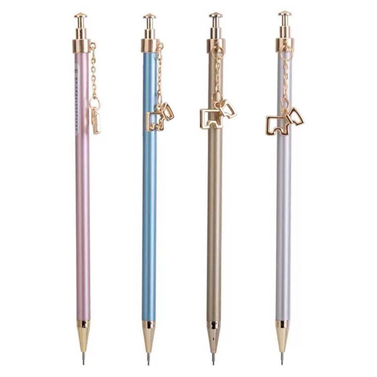 Slim Metal Mechanical Pencil 0.5mm with Puppy Charm Assorted