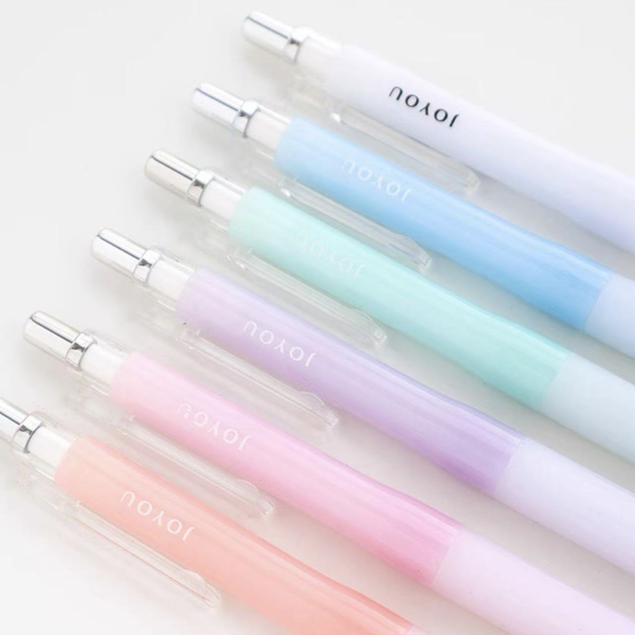 JOYOU Pastel Jelly Quick-Dry Gel Pen 0.5mm Black Ink Assorted