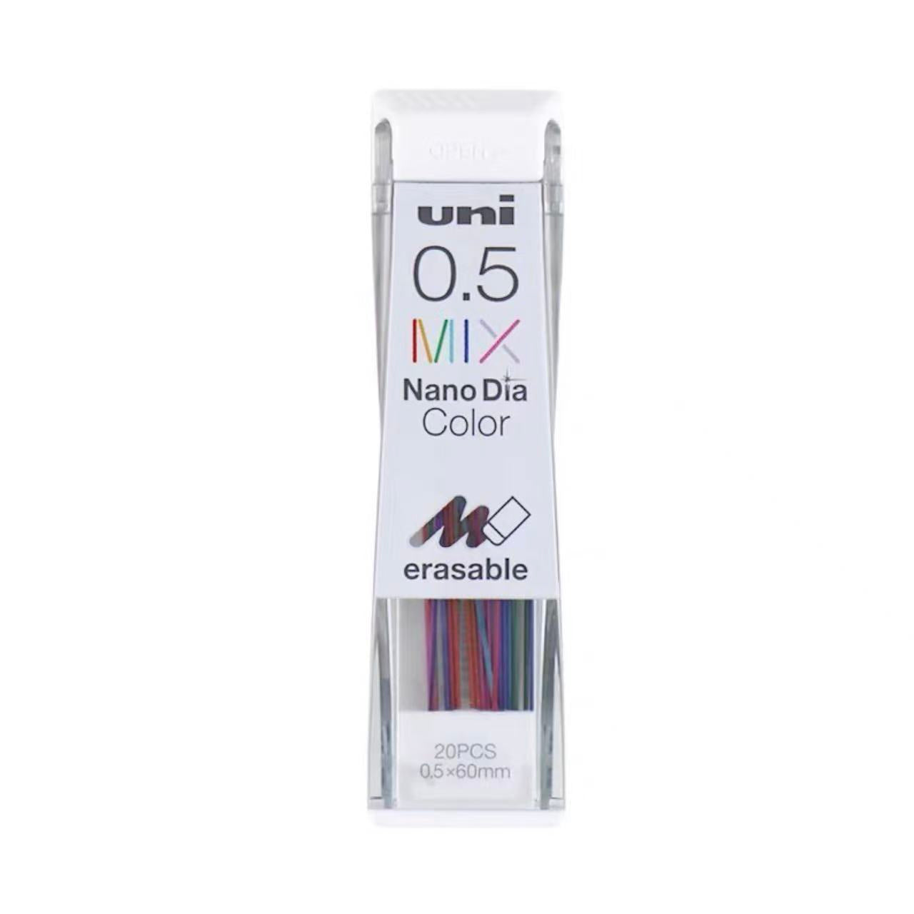 uni Mix Nano Dia Colour Erasable Mechanical Pencil Lead 0.5mm – 20 Leads