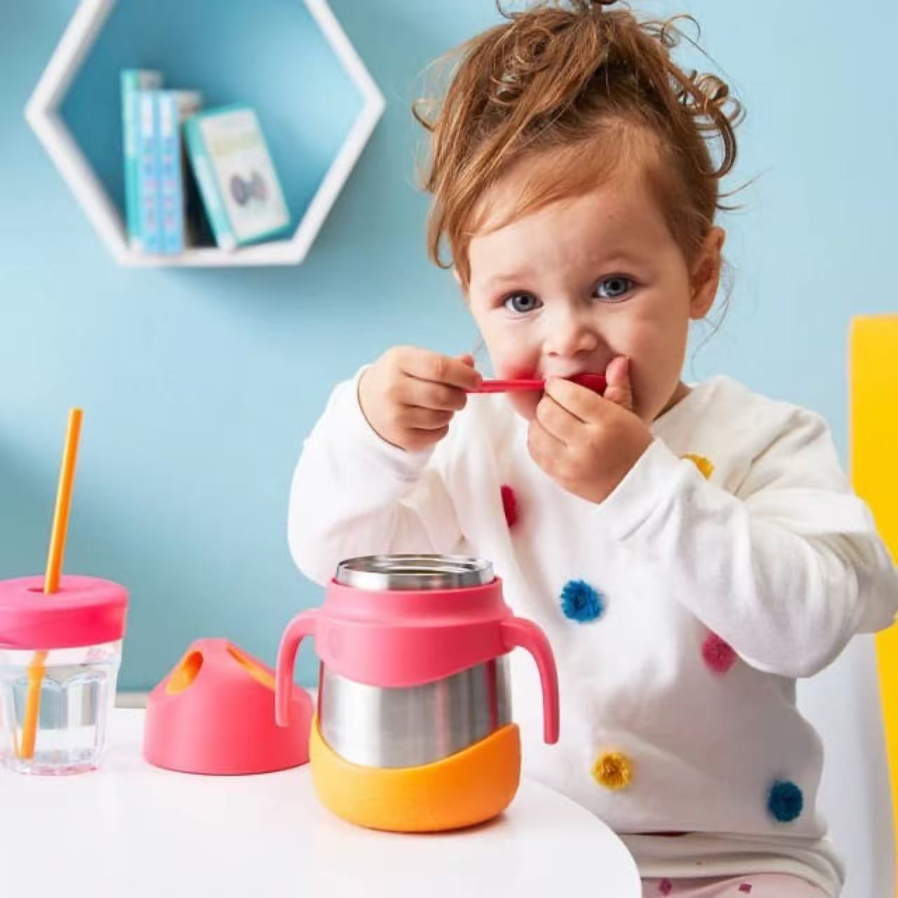 B.BOX Insulated Food Jar Strawberry Shake