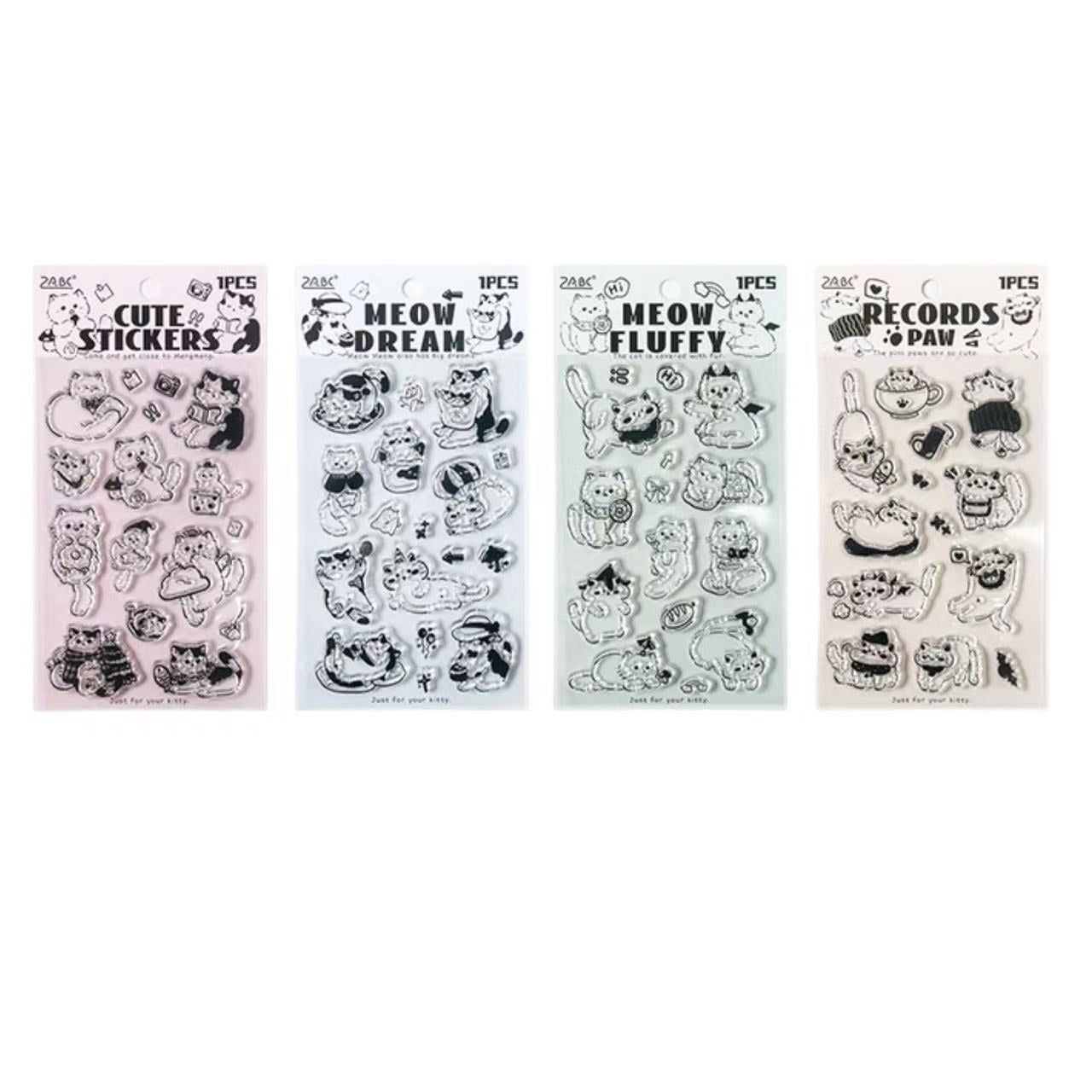 Cat 3D Clear Silicone Stamp Stickers