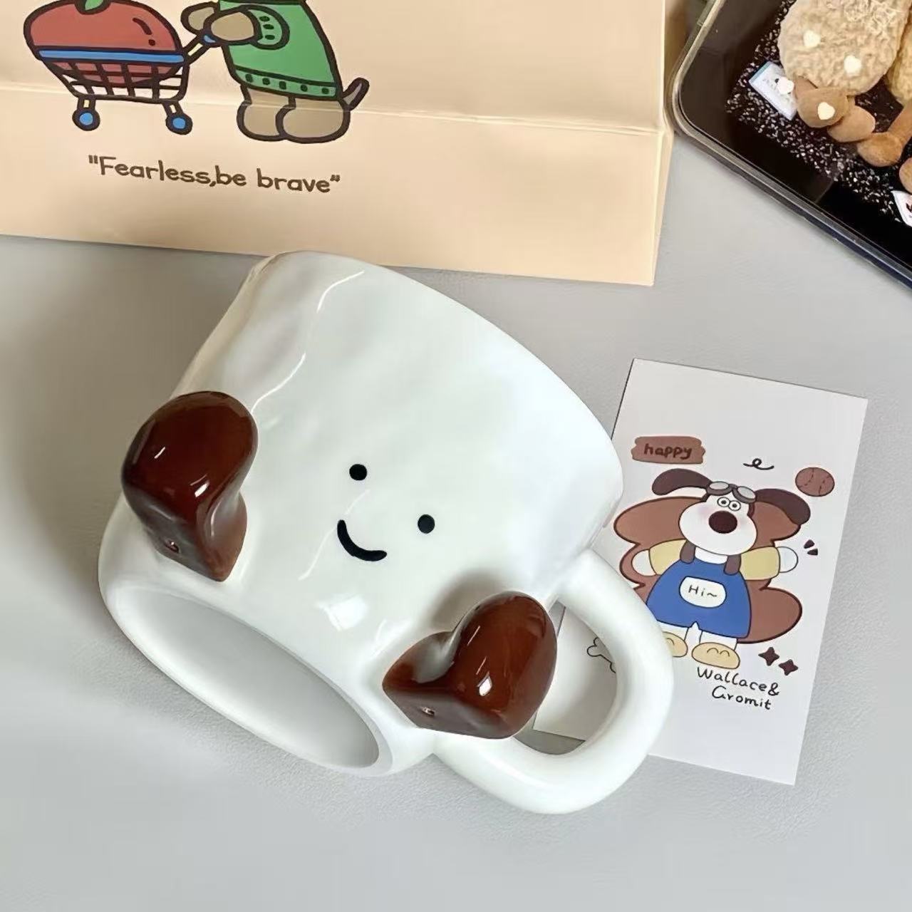 Cute Foot Mug 400ml Brown
