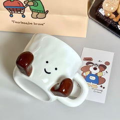 Cute Foot Mug 400ml Brown
