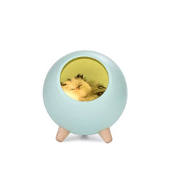 Kitten House Night Light-Blue