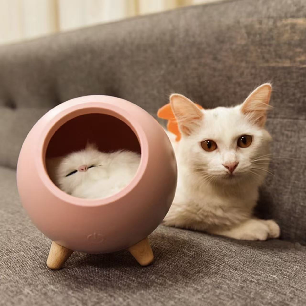 Kitten Pet House Night Light-Pink