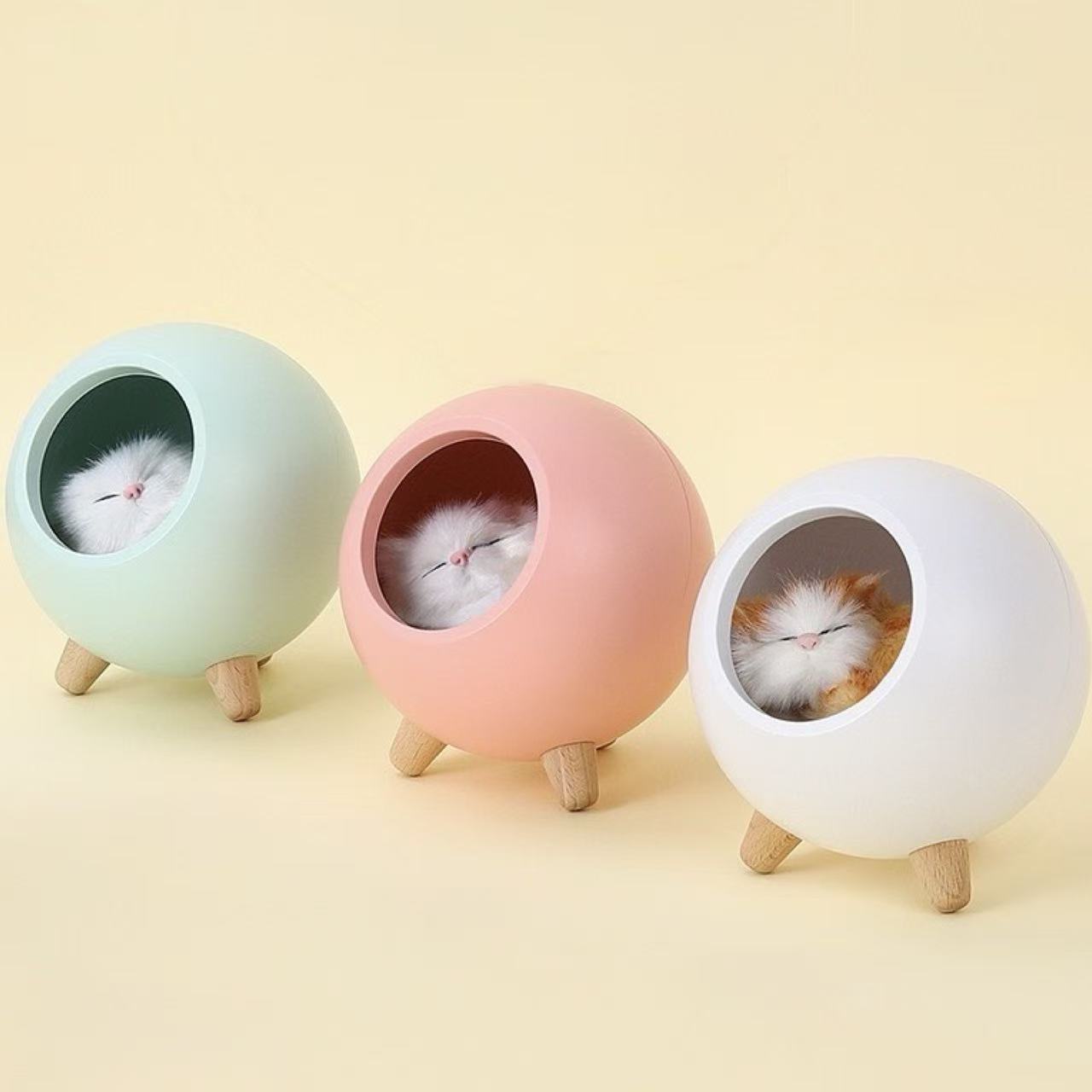 Kitten House Night Light-Blue