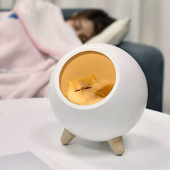 Kitten House Night Light-White