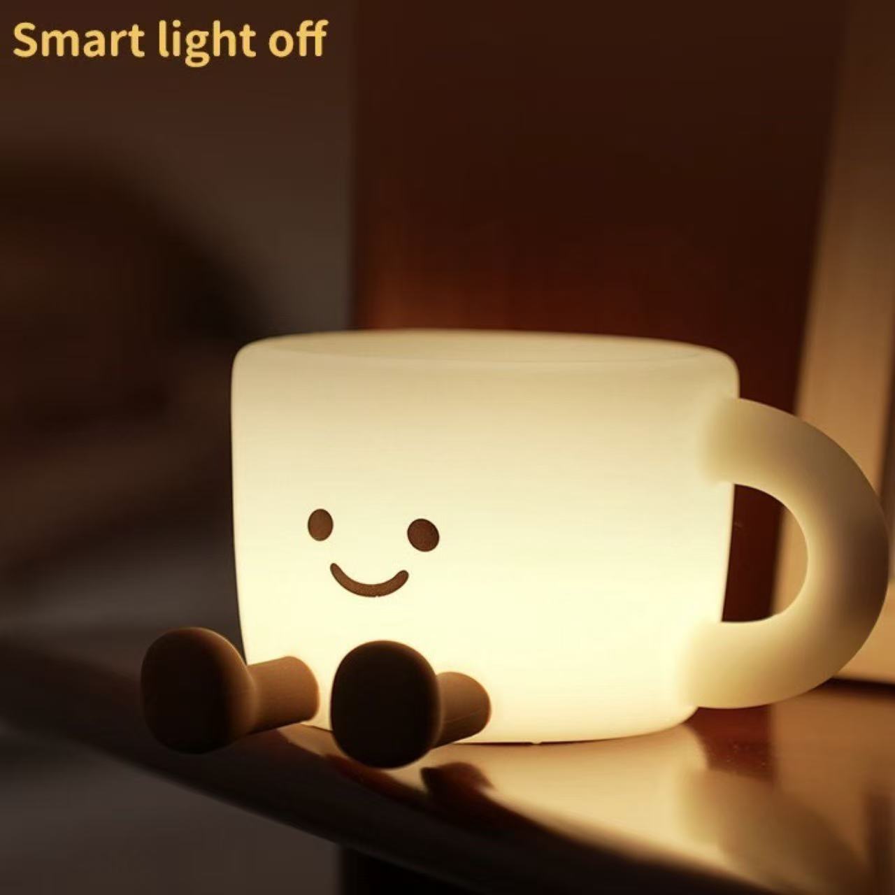 Coffee Cup Squishy Silicone Night Light & Phone Stand