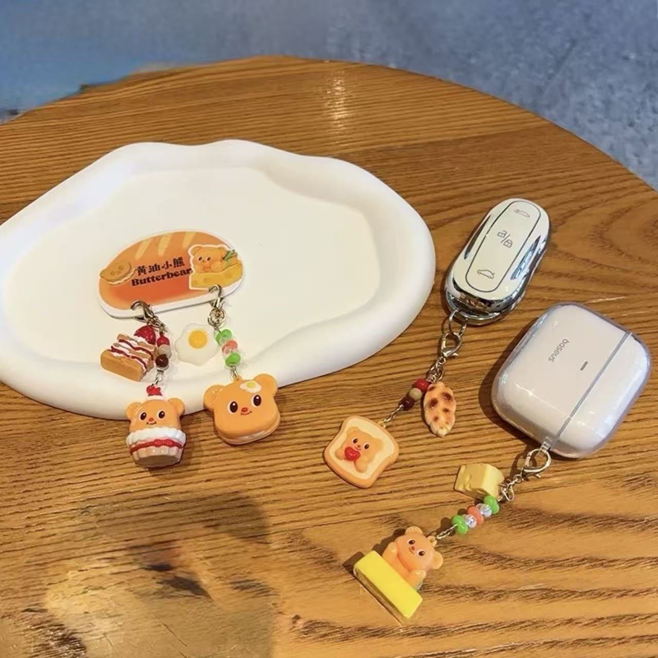 Butter Bear DIY Food Clip Keychain Pendant