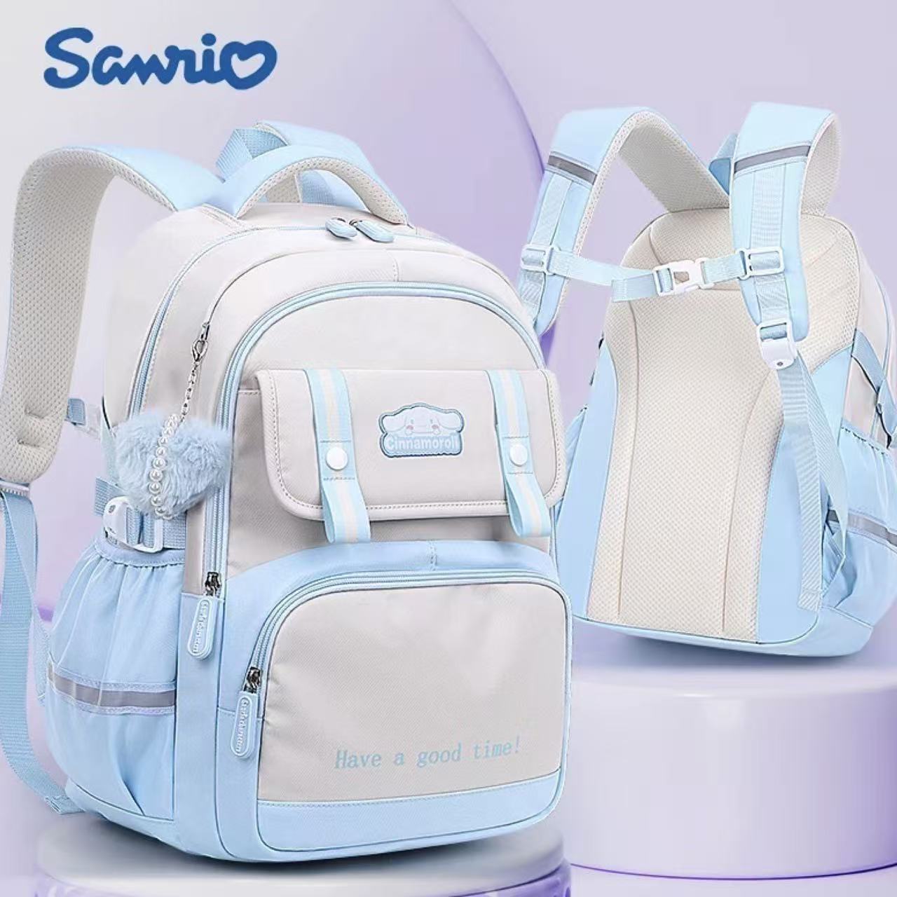 Sanrio Ergonomic School Backpack 31x13x42cm – Cinnamoroll