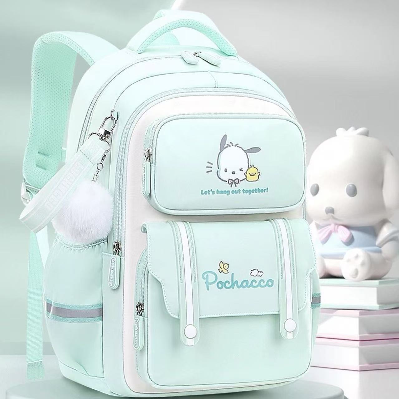 Sanrio Ergonomic School Backpack 31x13x43cm – Pochacco