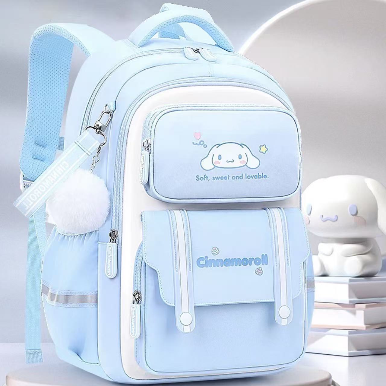 Sanrio Ergonomic School Backpack 31x13x43cm – Cinnamoroll
