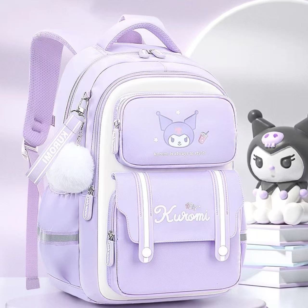 Sanrio Ergonomic School Backpack 31x13x43cm – Kuromi