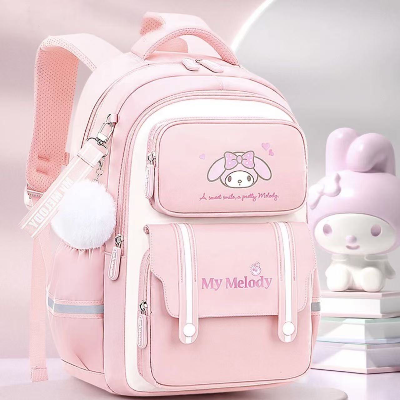 Sanrio Ergonomic School Backpack 31x13x43cm – My Melody