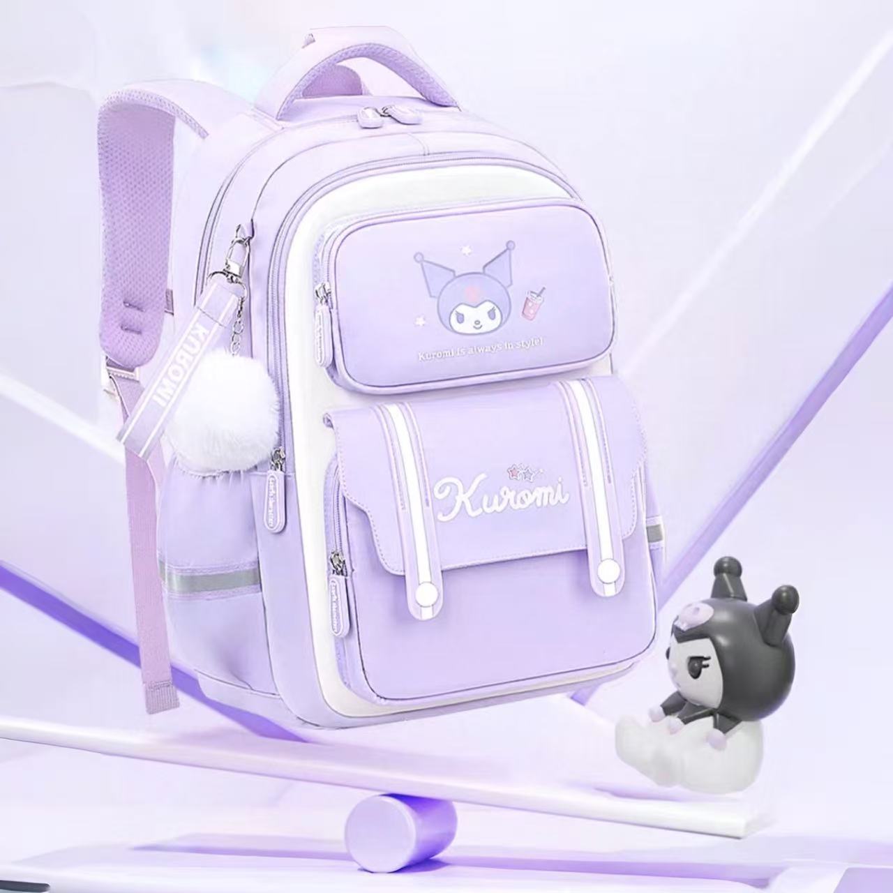 Sanrio Ergonomic School Backpack 31x13x43cm – Kuromi