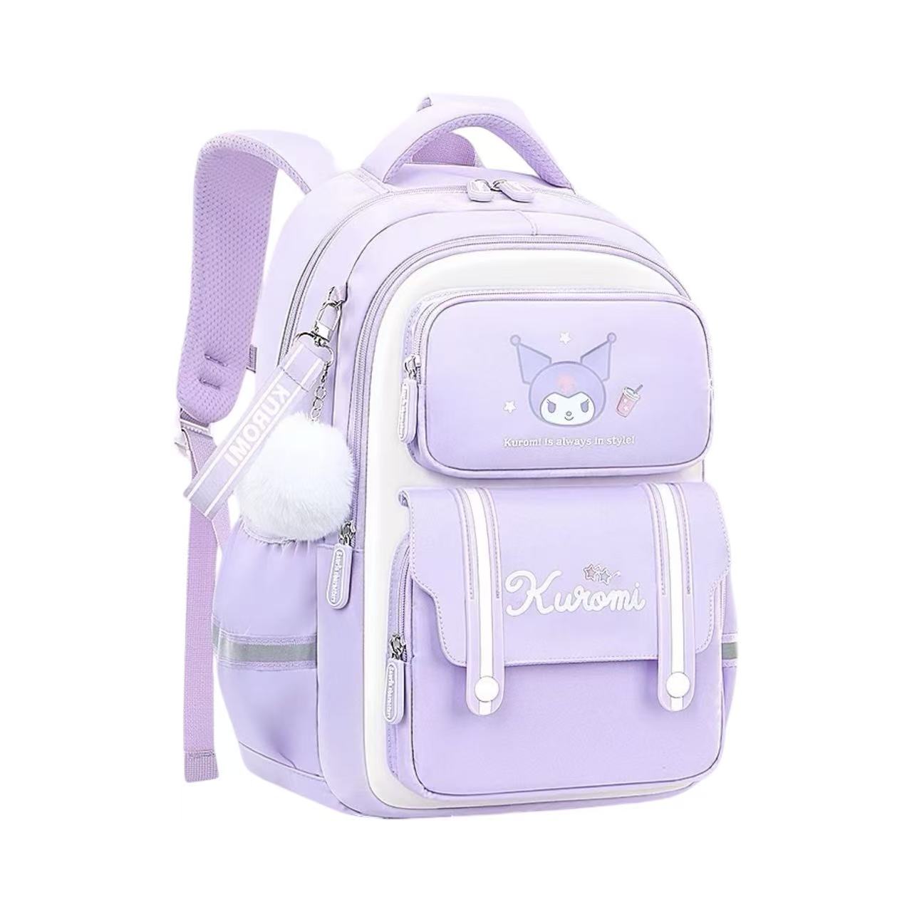 Sanrio Ergonomic School Backpack 31x13x43cm – Kuromi