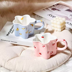 Banana Flower-Shaped Ceramic Mug 300ml