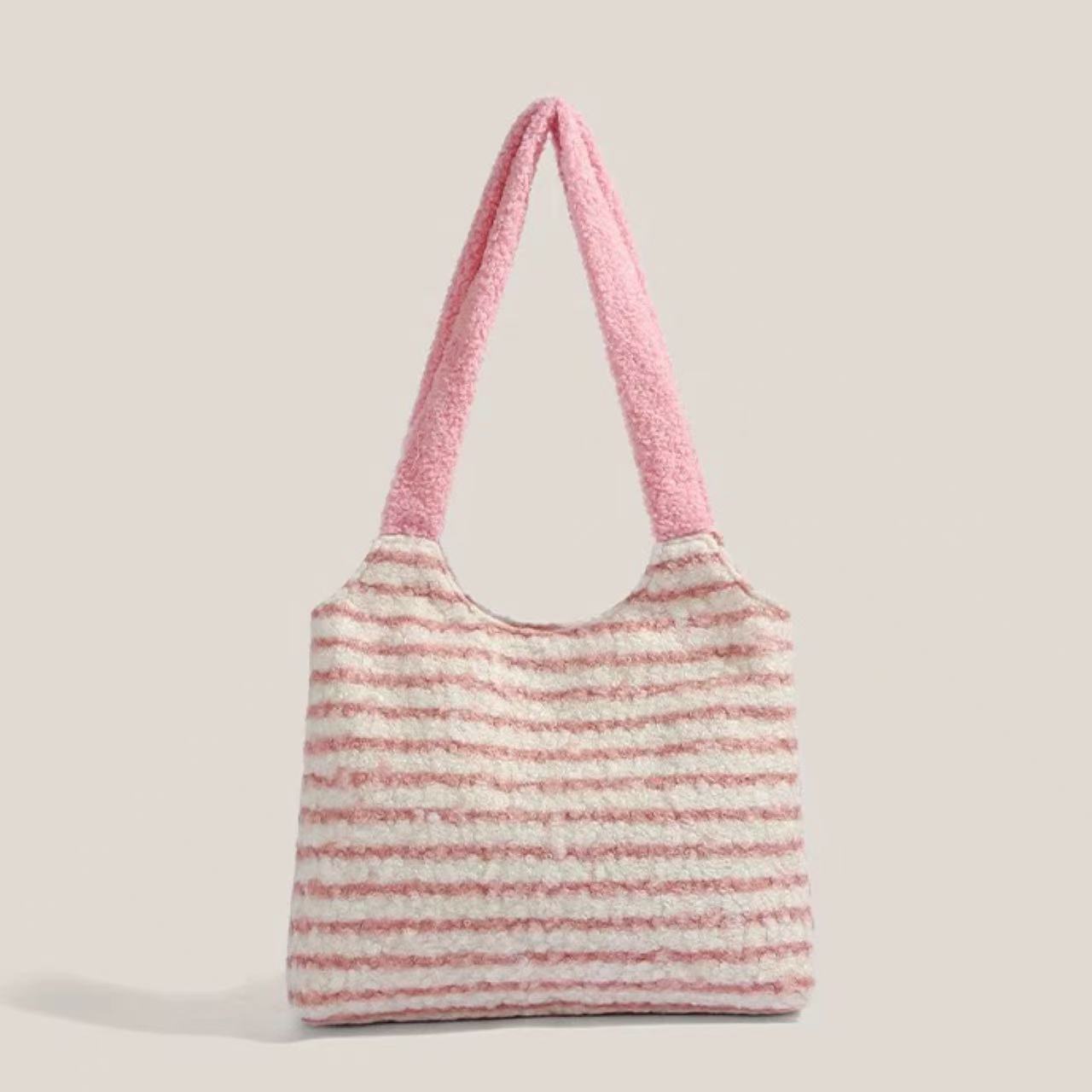 Hello Kitty Plush Striped Tote Bag