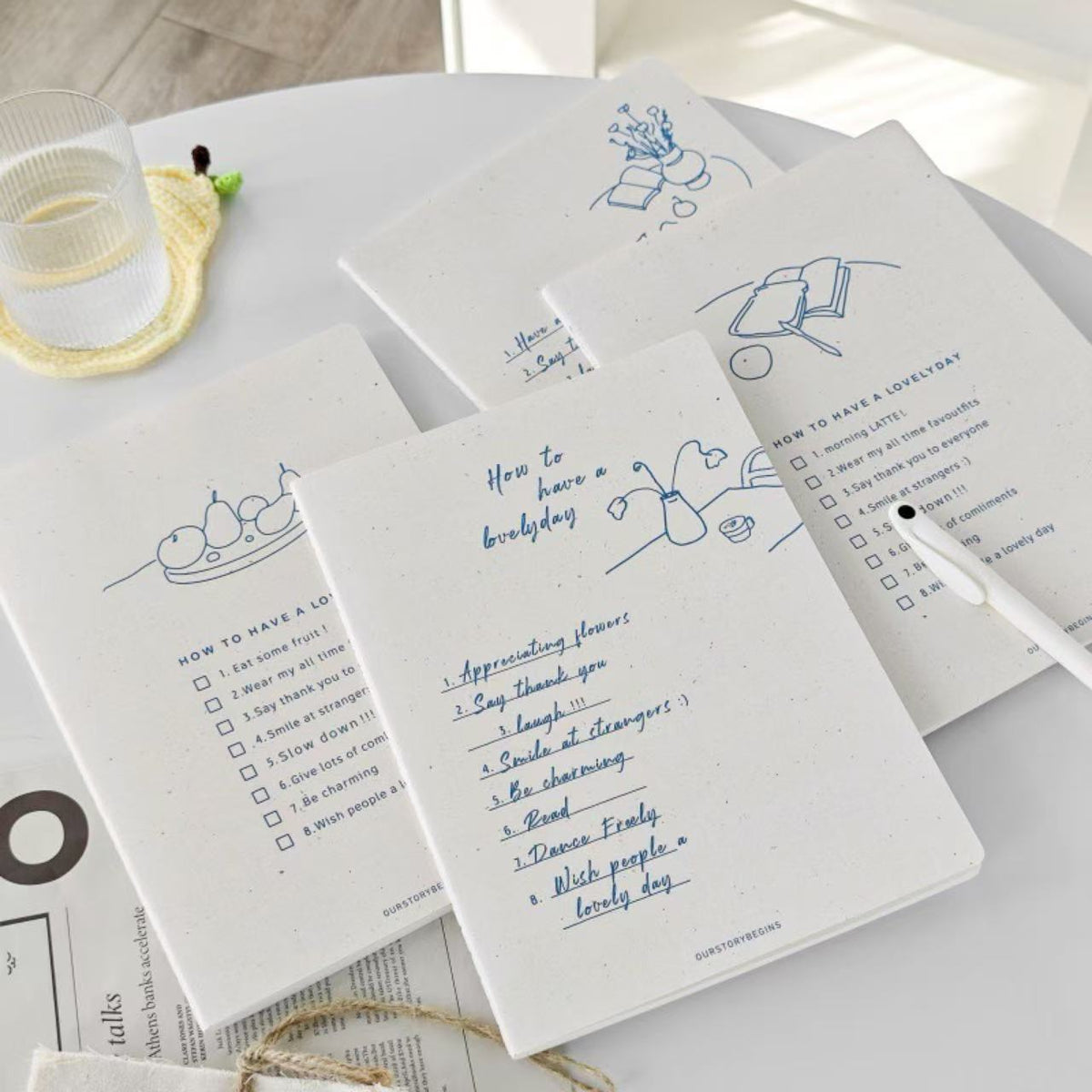 "Lovely Day" A5 Lined Notebook 44 Sheets Assorted