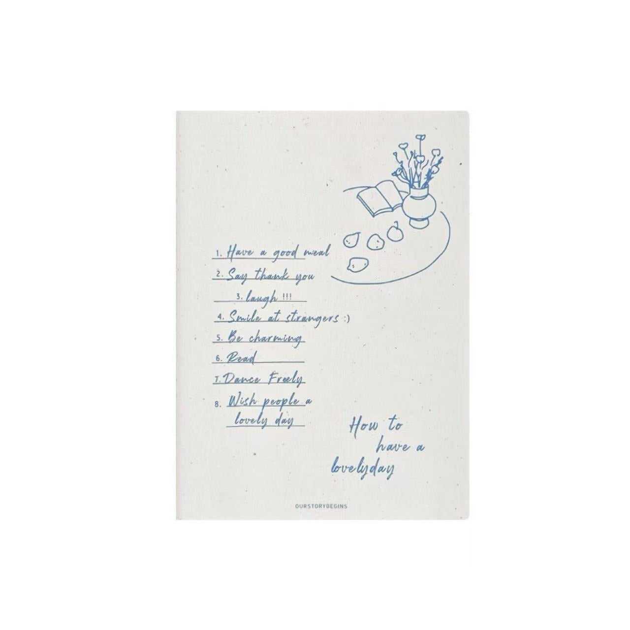 "Lovely Day" A5 Lined Notebook 44 Sheets Assorted