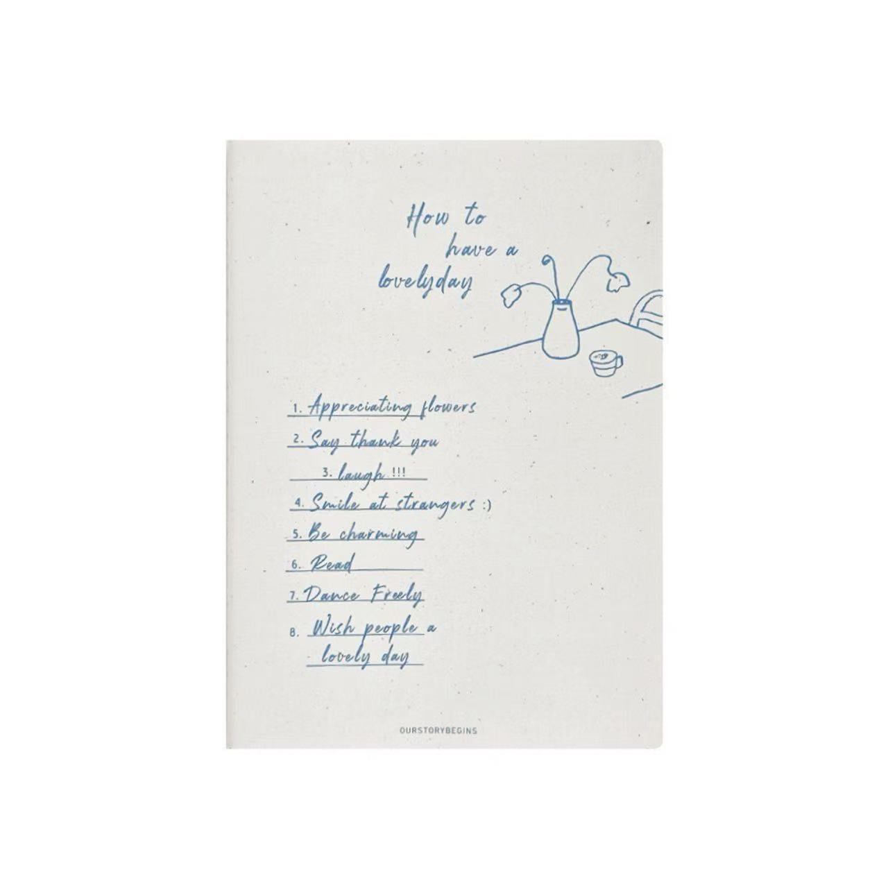 "Lovely Day" A5 Lined Notebook 44 Sheets Assorted
