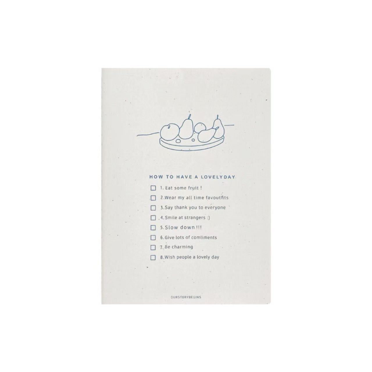 "Lovely Day" A5 Lined Notebook 44 Sheets Assorted