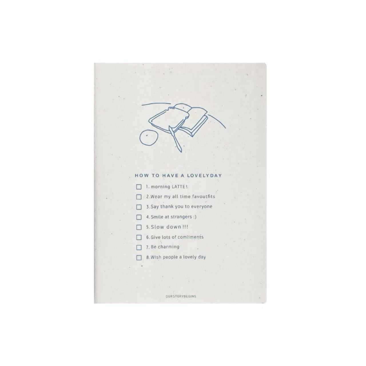 "Lovely Day" A5 Lined Notebook 44 Sheets Assorted