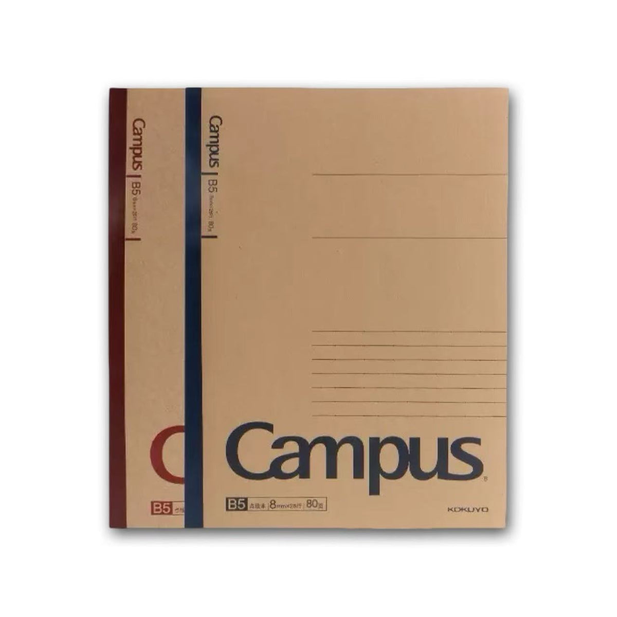Kokuyo Campus Kraft Cover B5 8mm 26 Dotted Lines Notebook Assorted