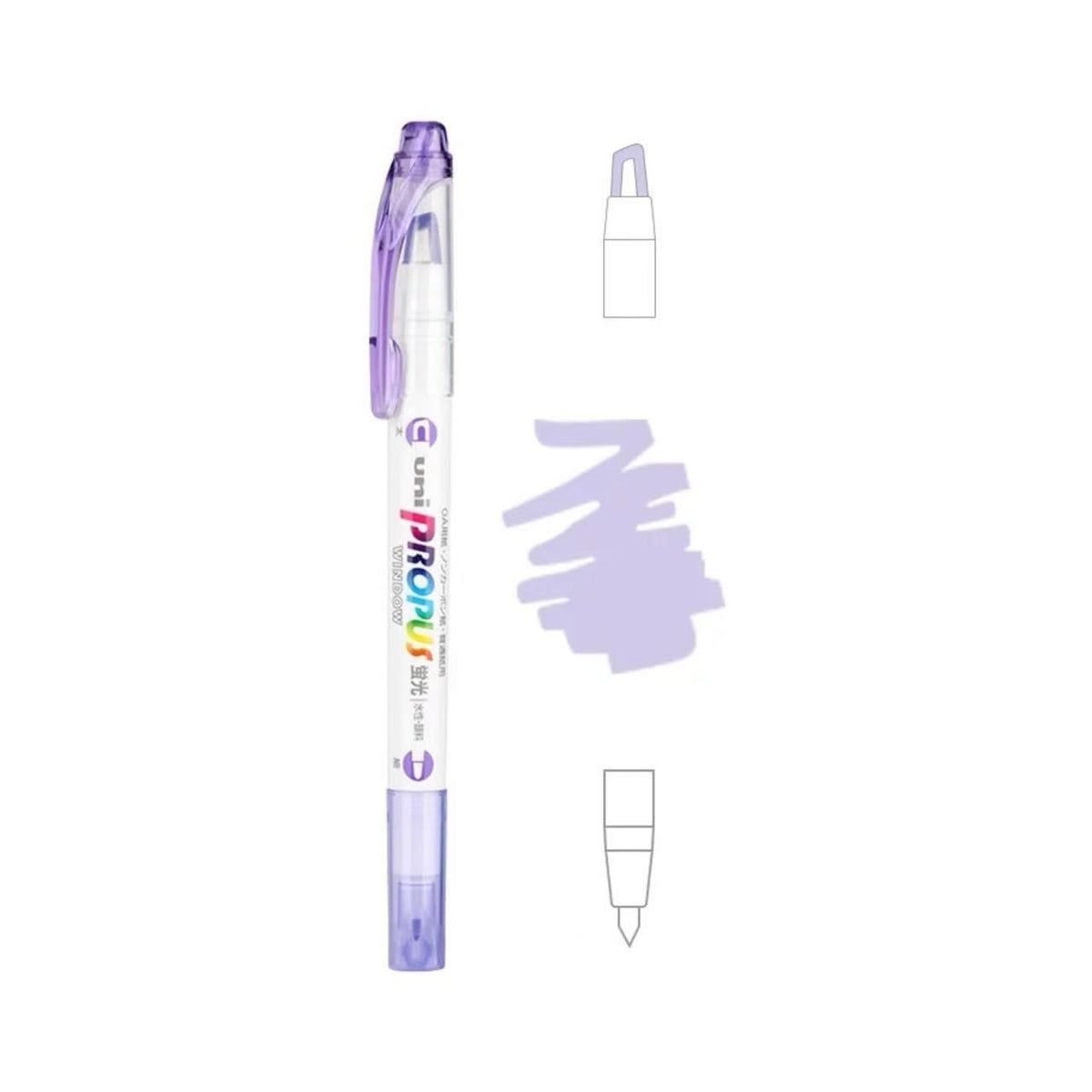 uni Propus Window Double-Sided Highlighter 4.0mm/0.6mm