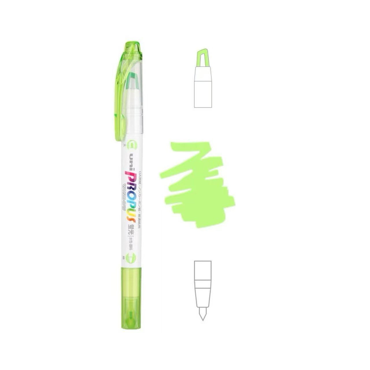 uni Propus Window Double-Sided Highlighter 4.0mm/0.6mm
