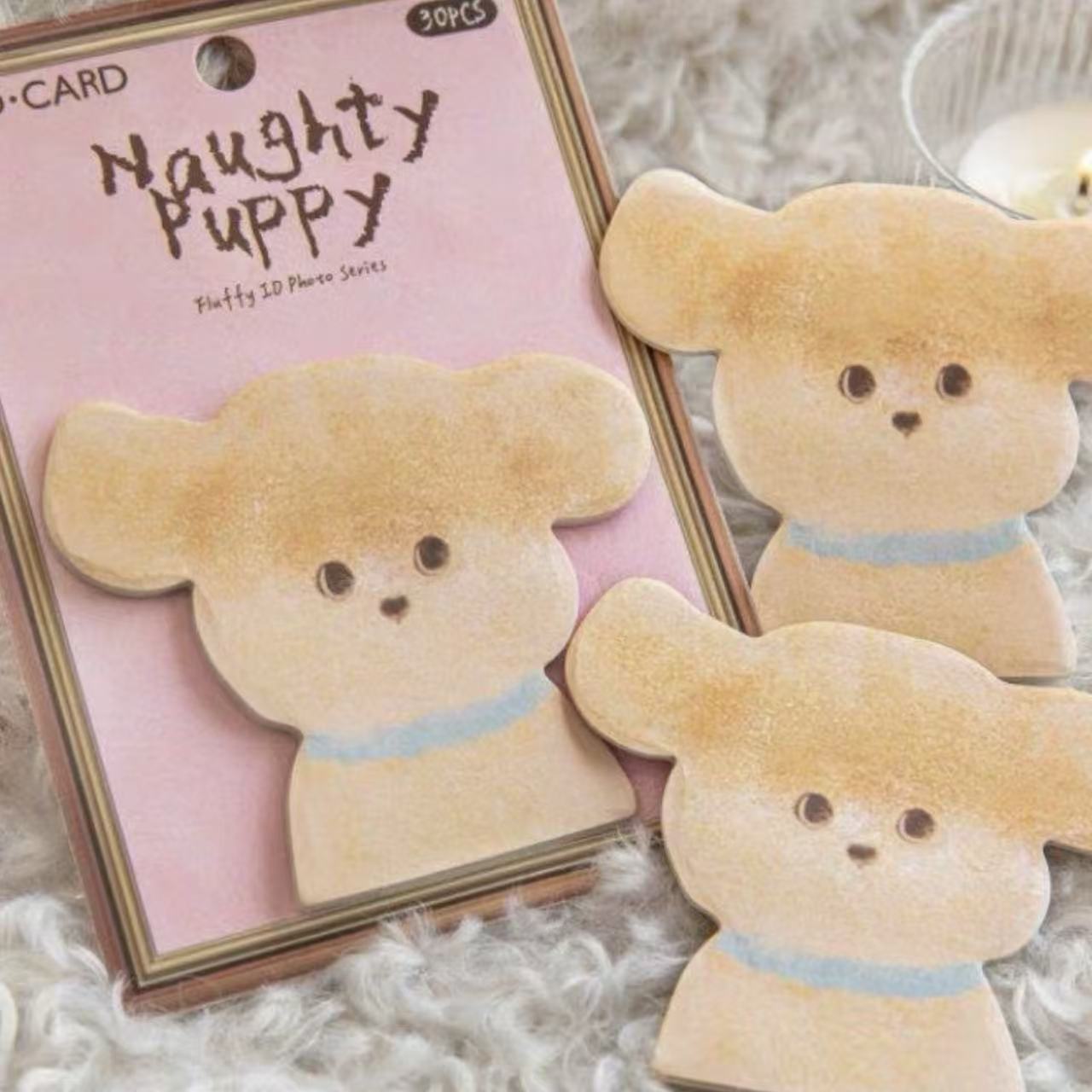 Fluffy ID Photo Series Sticky Notes 30 Sheets – Naughty Puppy
