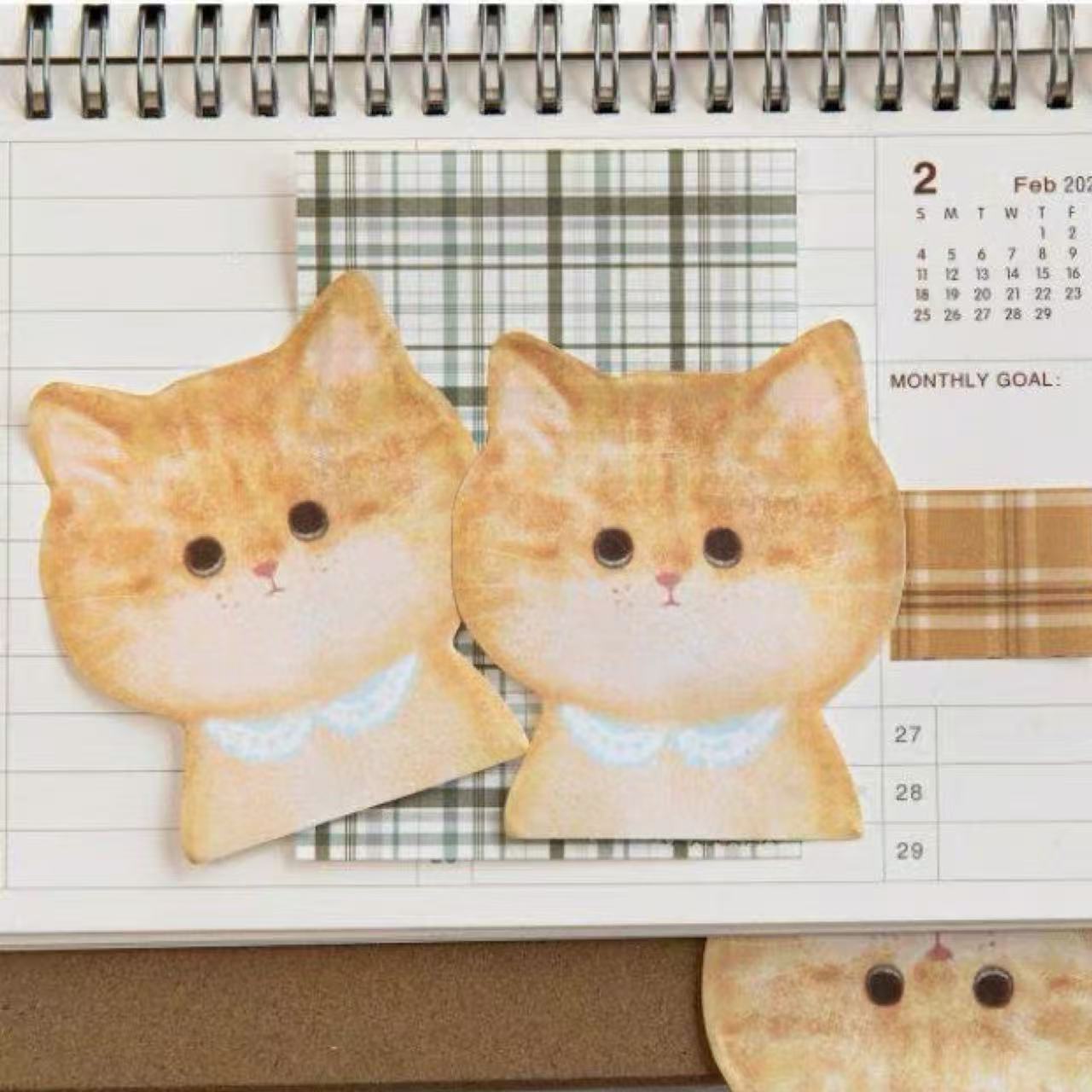 Fluffy ID Photo Series Sticky Notes 30 Sheets – Chubby Little Orange