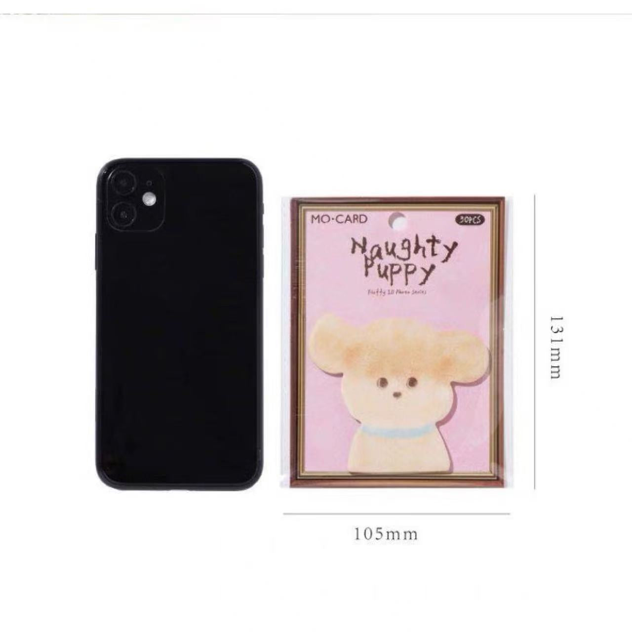 Fluffy ID Photo Series Sticky Notes 30 Sheets – Naughty Puppy