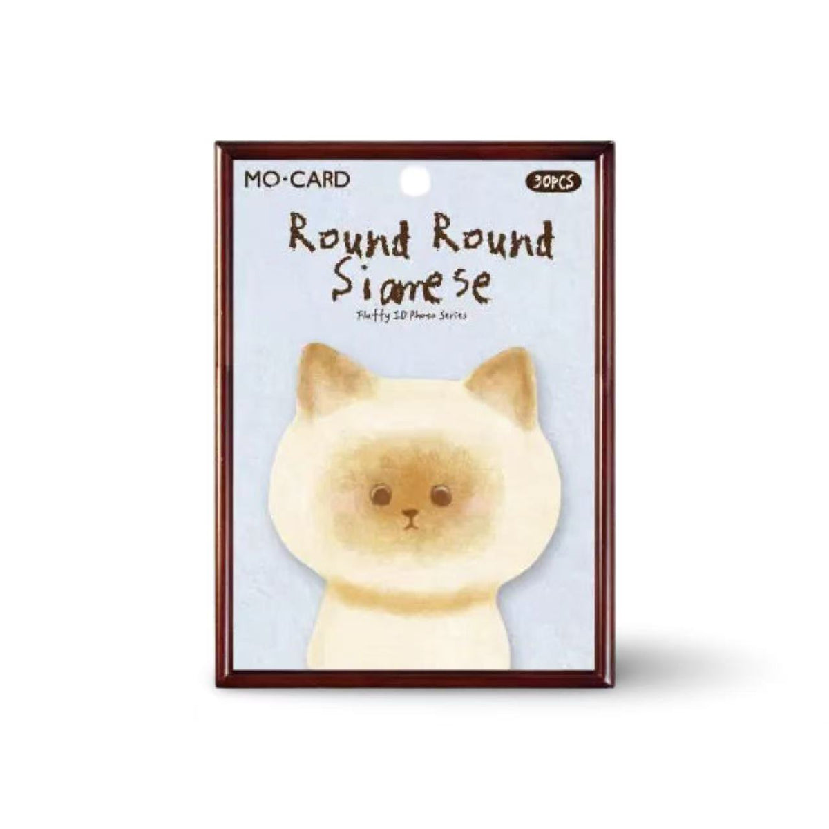 Fluffy ID Photo Series Sticky Notes 30 Sheets – Round Siamese