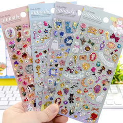 3D Sparkling Crystal Planner Stickers – Cat #1
