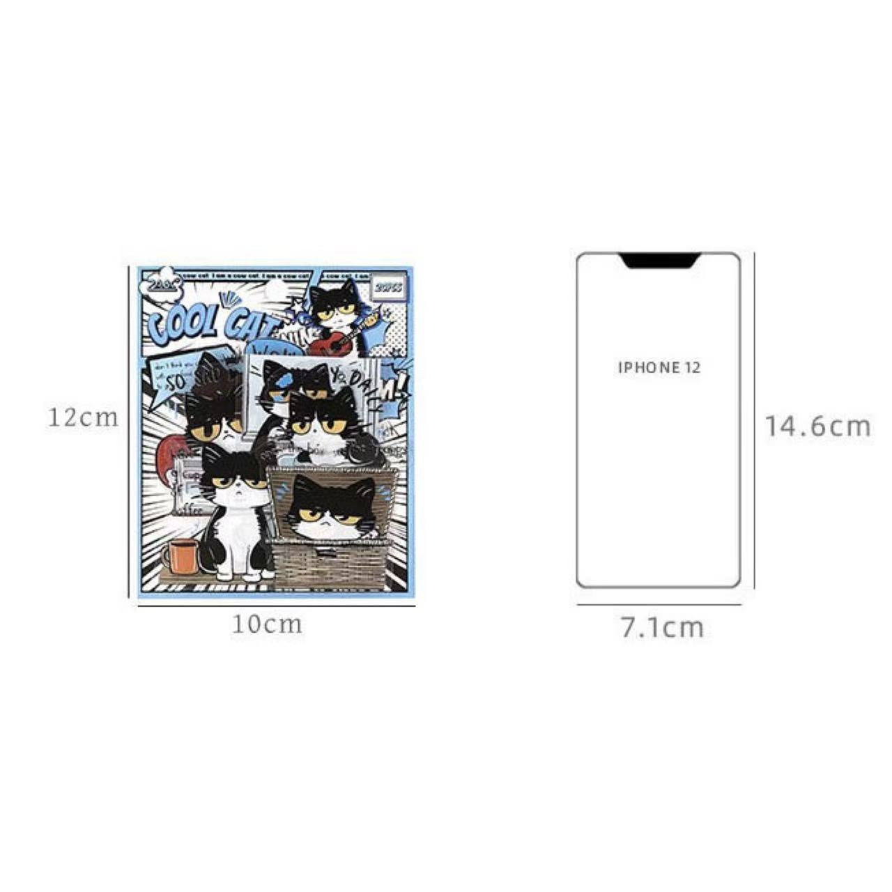 Cow Cat PET Waterproof Stickers 20pcs – Cat Vigour