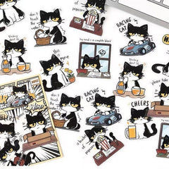 Cow Cat PET Waterproof Stickers 20pcs – Cat Star