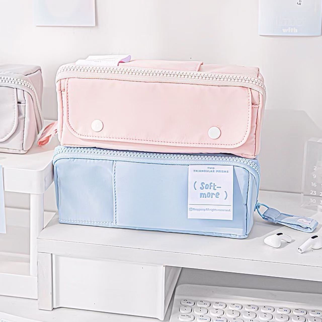 Rosyposy Prism Series Large Capacity Pencil Case – Pink